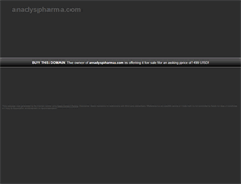 Tablet Screenshot of anadyspharma.com